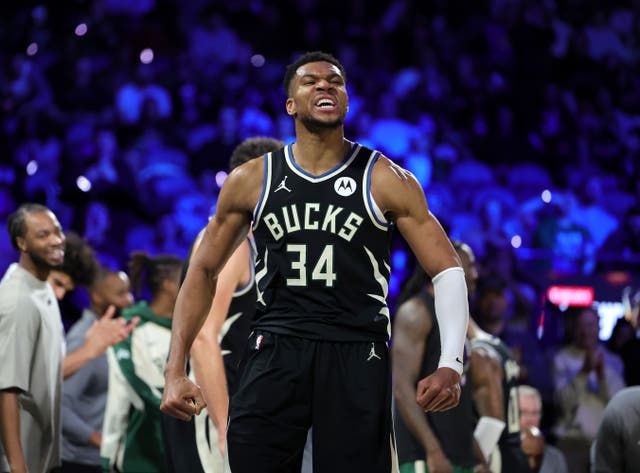 <p>Giannis Antetokounmpo led the Milwaukee Bucks to NBA Cup glory </p>